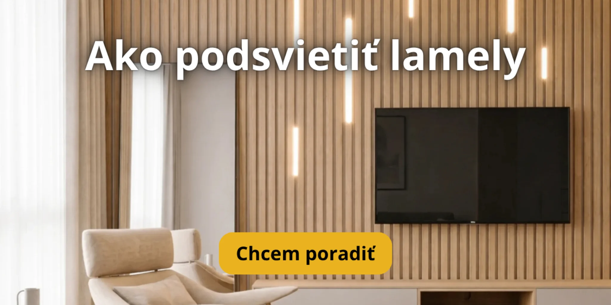 lamely na stenu s LED podsvieten�m � tepl� svetlo zv�raz�uje �trukt�ru a vytv�ra modern� interi�r