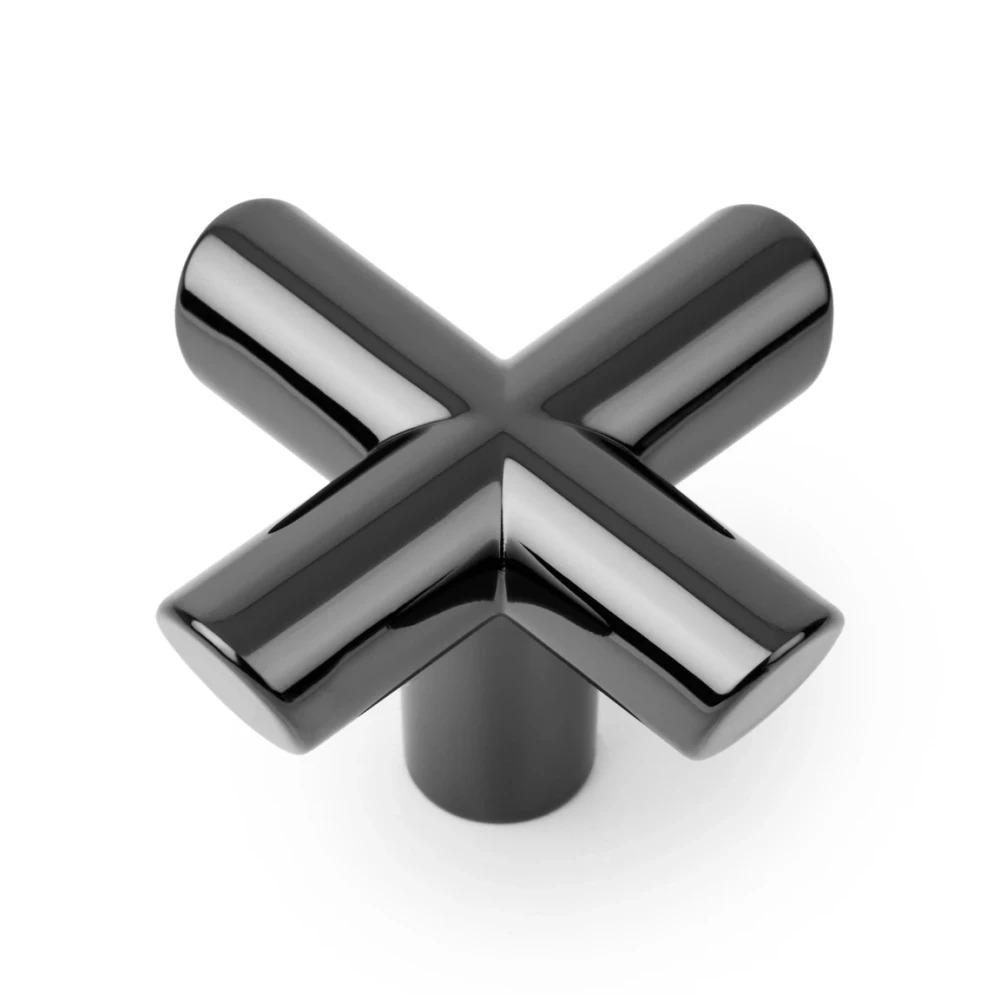 Úchytka knobka Viefe EQUIS / leštená čierna / 40 x 40 mm