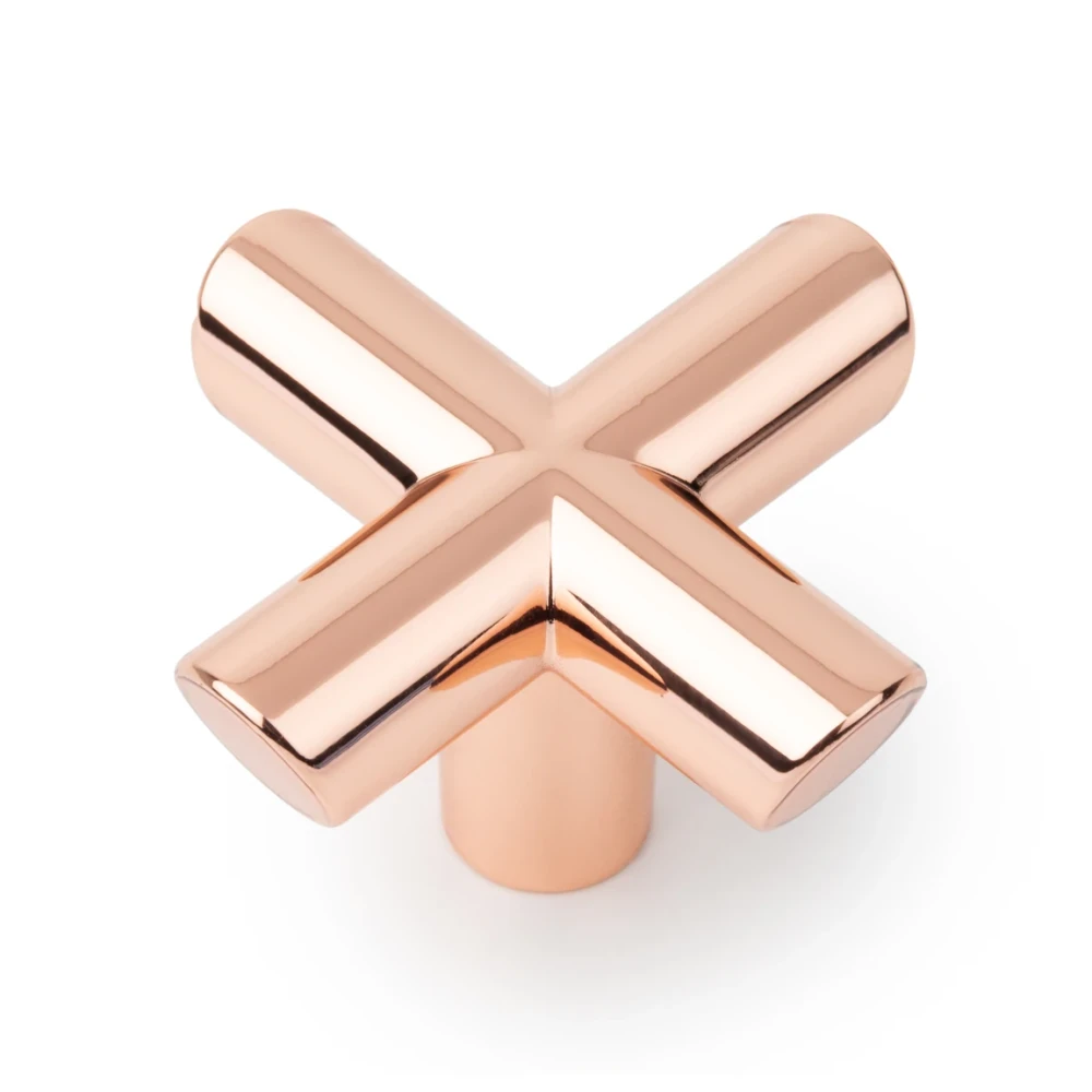 Úchytka knobka Viefe EQUIS / lesklá meď / 40 x 40 mm