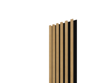 Lamelov panel 3D PLUS 2650x300 mm / lamely - dub eurpsky / podklad  ierny akustick filc