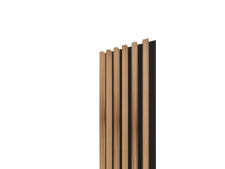 Lamelov panel 3D PLUS 2650x300 mm / lamely - dub jesenn / podklad - ierna matn