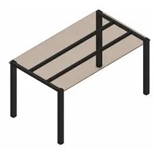 VOGA Kancel�rska podno� HUBO �ierna / 900�1400 / 800 mm