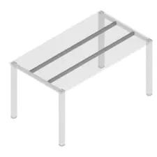 VOGA Kancel�rska kovov� stolov� podno� HUBO / 800/600 mm / siv� / 3-HUBO800/600