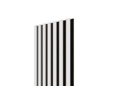 Lamelov panel 3D 2650x300 mm / lamely - biela matn / podklad - ierna matn