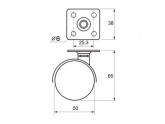 Nbytkov koliesko oton s platnikou f 50 mm s platnikou ierne