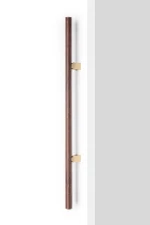 �chytka Viefe KUMO WOOD BIG BBS � obojstrann� / orech + lakovan� br�sen� mosadz / 610 mm