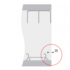Umiestnenie spodnej ko�ajnice UNIVERSAL 